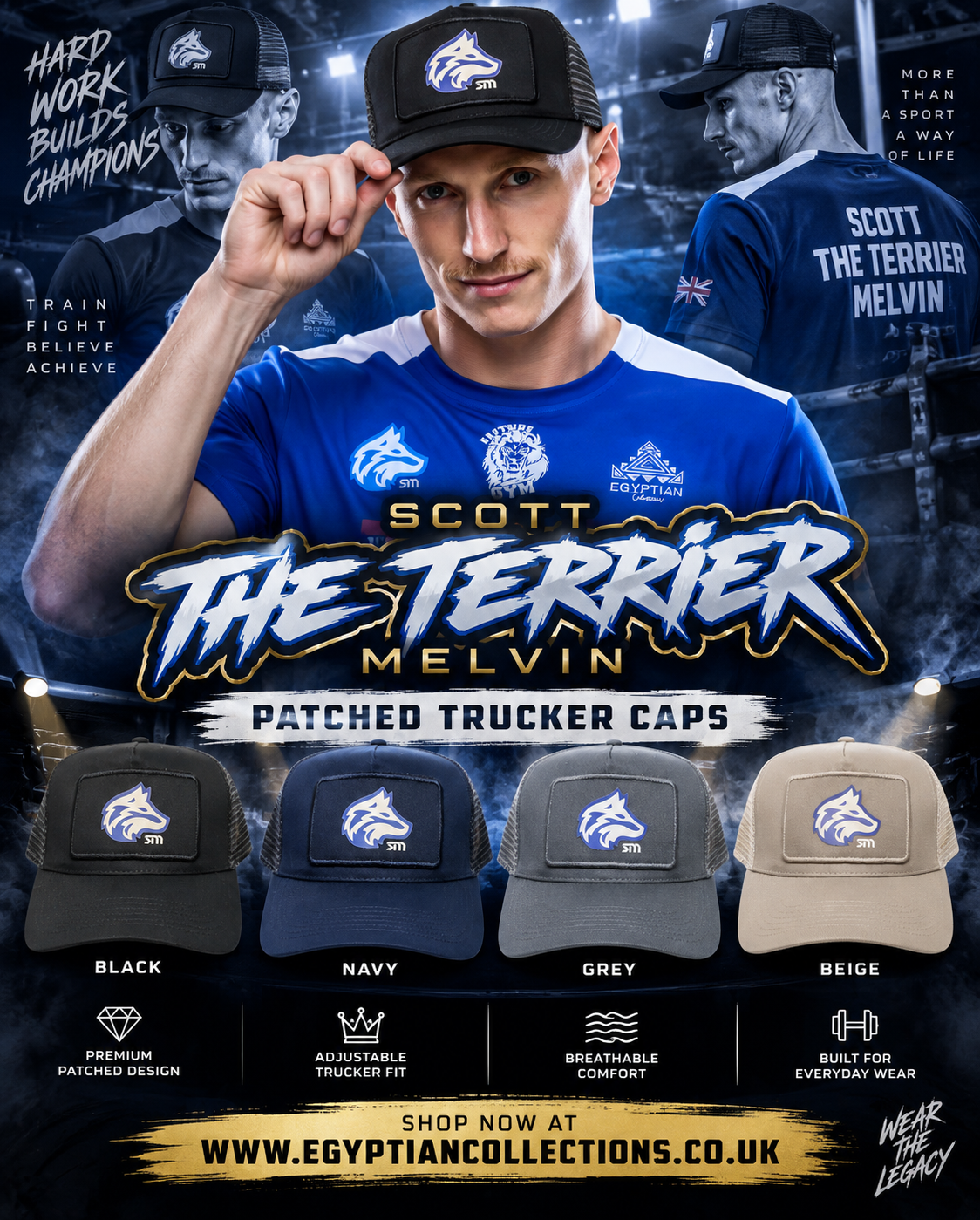 Official Scott The Terrier Melvin Printed Patched Trucker Cap