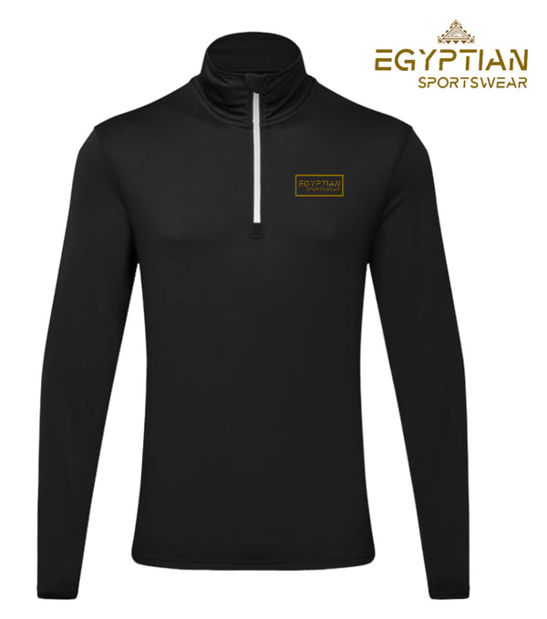Egyptian Sportswear Black With White 1/4 Zip