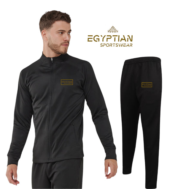 Egyptian Sportswear Plain Black Tracksuit