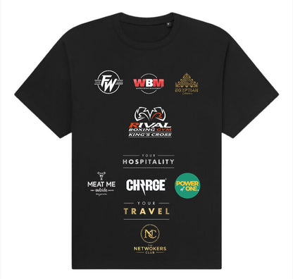 OFFICIAL FREDDY WARREN SPONSORSHIP FIGHT NIGHT RINGWALK T-SHIRT