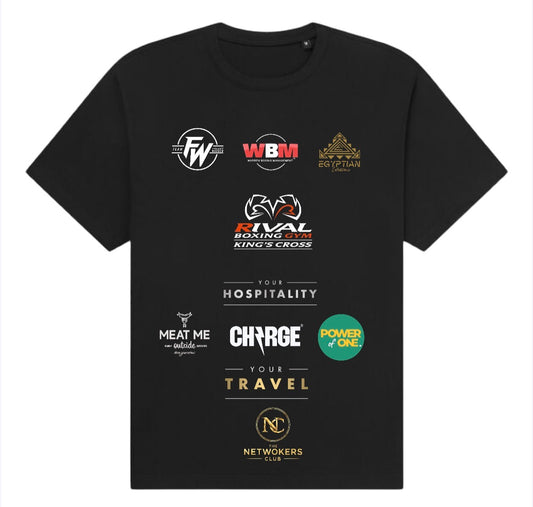 OFFICIAL FREDDY WARREN SPONSORSHIP FIGHT NIGHT RINGWALK T-SHIRT