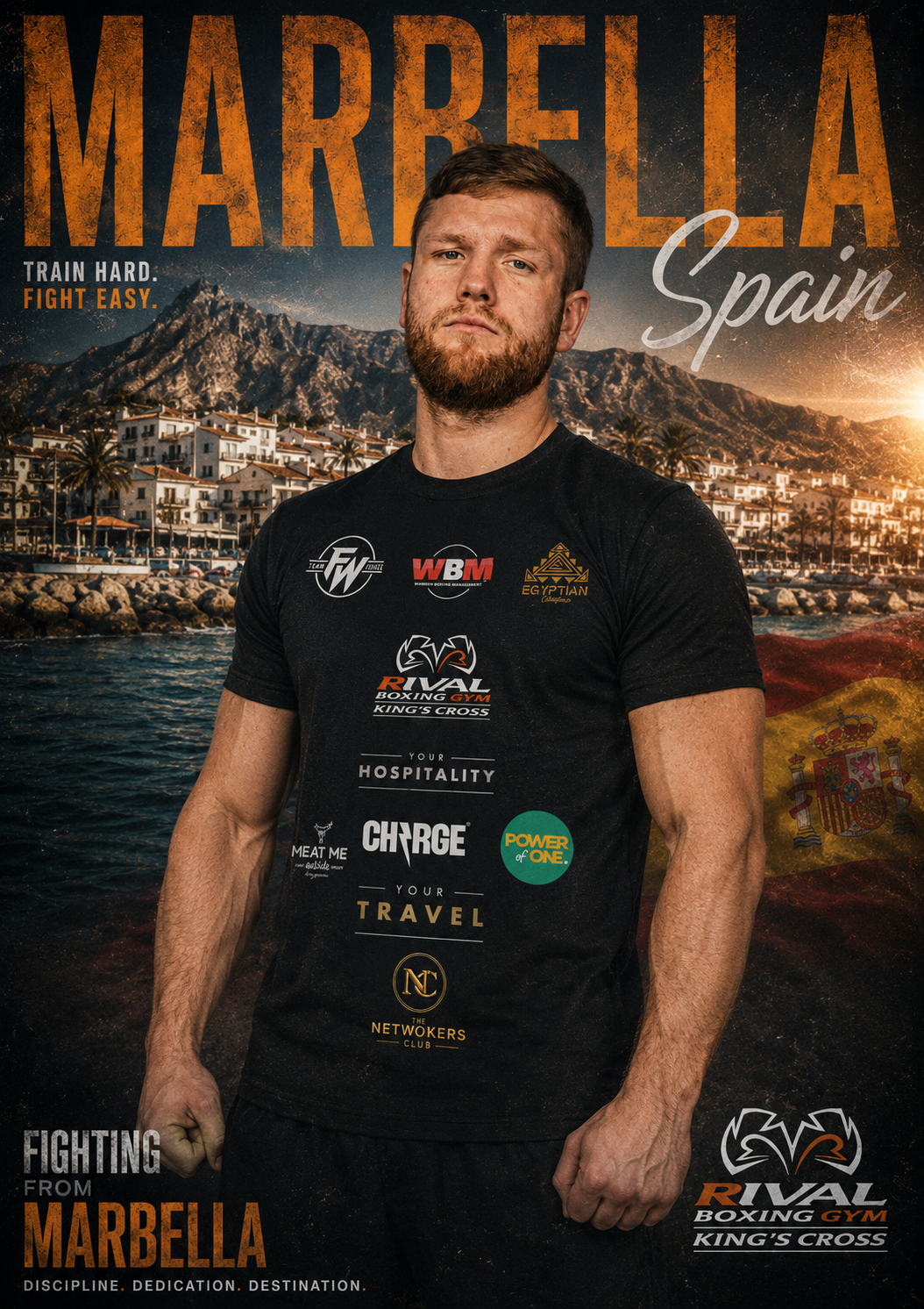 OFFICIAL FREDDY WARREN SPONSORSHIP FIGHT NIGHT RINGWALK T-SHIRT
