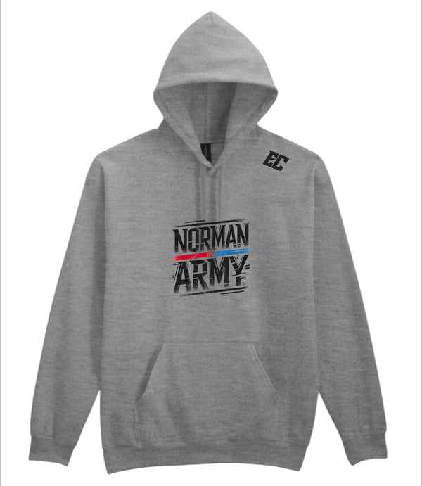 Official Dylan Norman Army Grey Slogan Hoodie