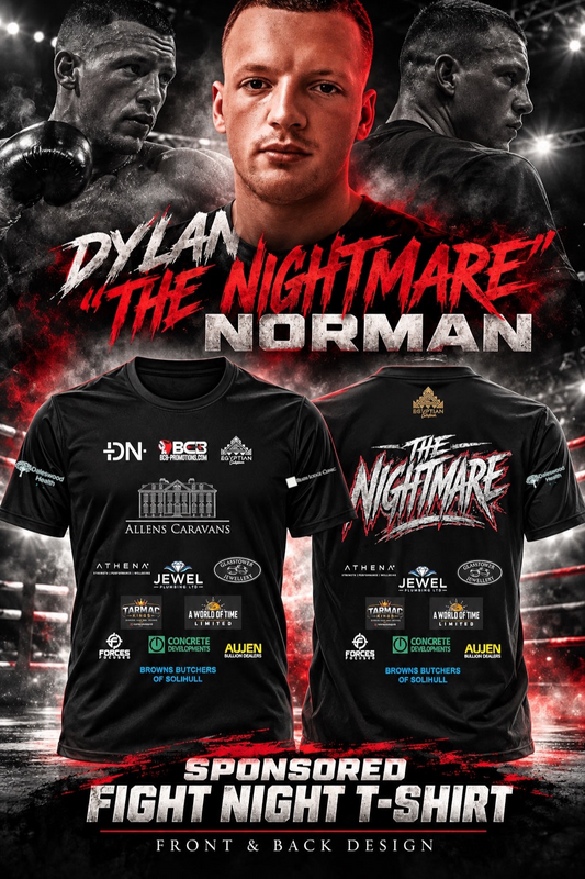 Official Dylan Norman Sponsored Fight Night T-Shirt