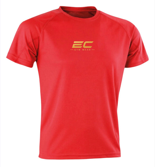 EC RED GYM WEAR T-SHIRT