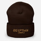 NEW IN Egyptian Gold Embroidered Signature Cuffed Beanie