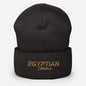 NEW IN Egyptian Gold Embroidered Signature Cuffed Beanie