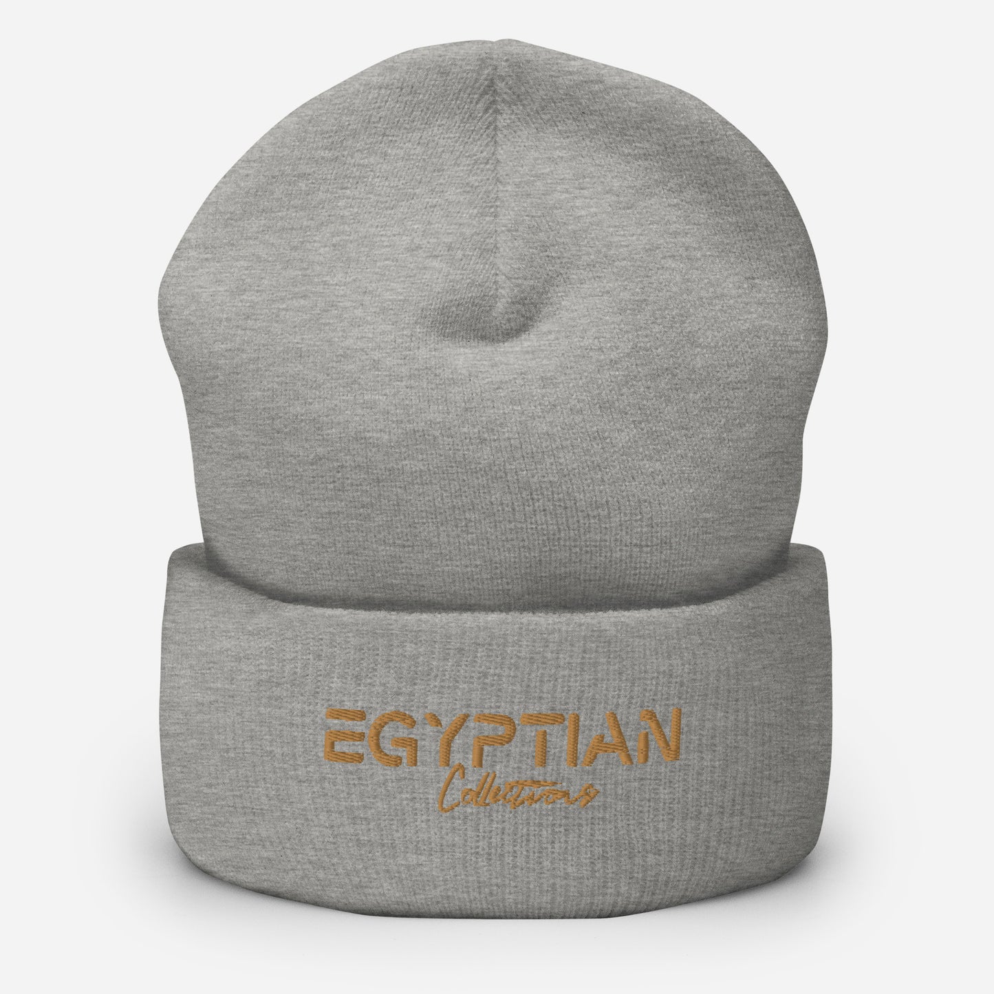 NEW IN Egyptian Gold Embroidered Signature Cuffed Beanie