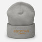 NEW IN Egyptian Gold Embroidered Signature Cuffed Beanie