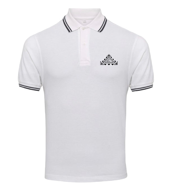 Egyptian White Colour Coded With Black Tip Polo T-Shirt