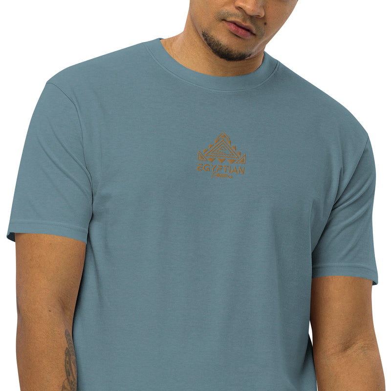 Egyptian Gold Embroidered Men’s premium heavyweight t'shirt
