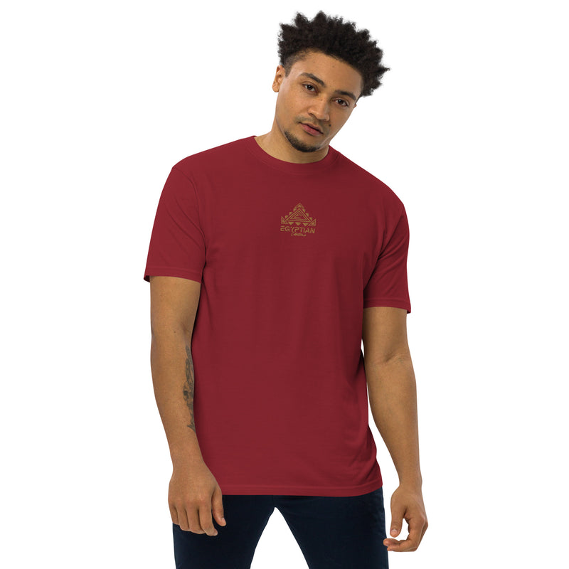 Egyptian Gold Embroidered Men’s premium heavyweight t'shirt
