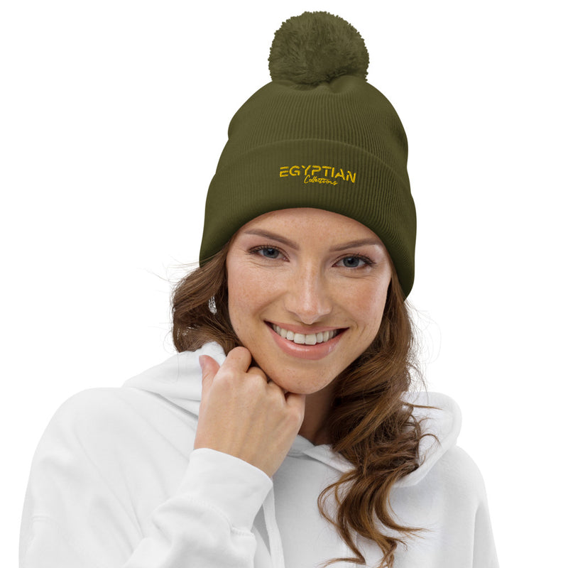 Egyptian Women Signature Womens Pom pom beanie